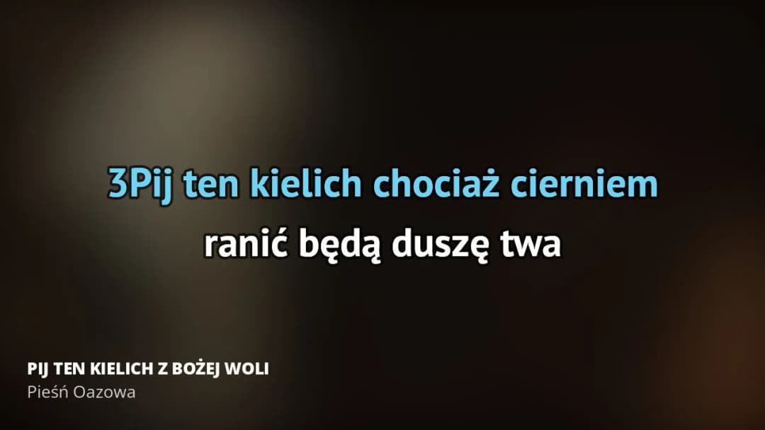 Jakie ukryte przesłanie kryje tekst pieśni Pij ten kielich? Analiza